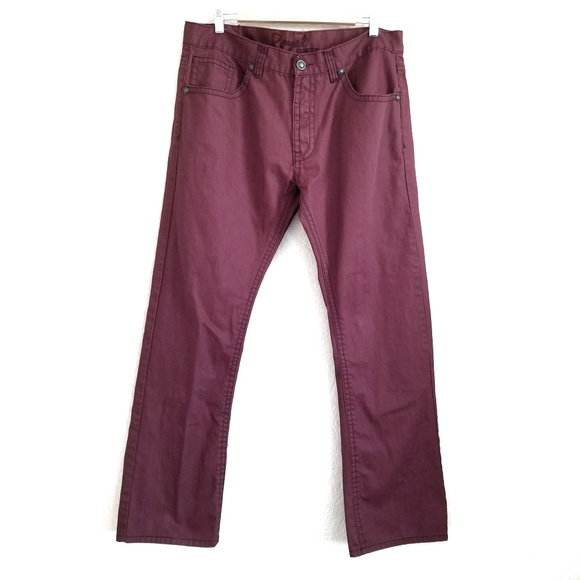 Royal Premium Burgundy Jeans 40x32 - Picture 1 of 5